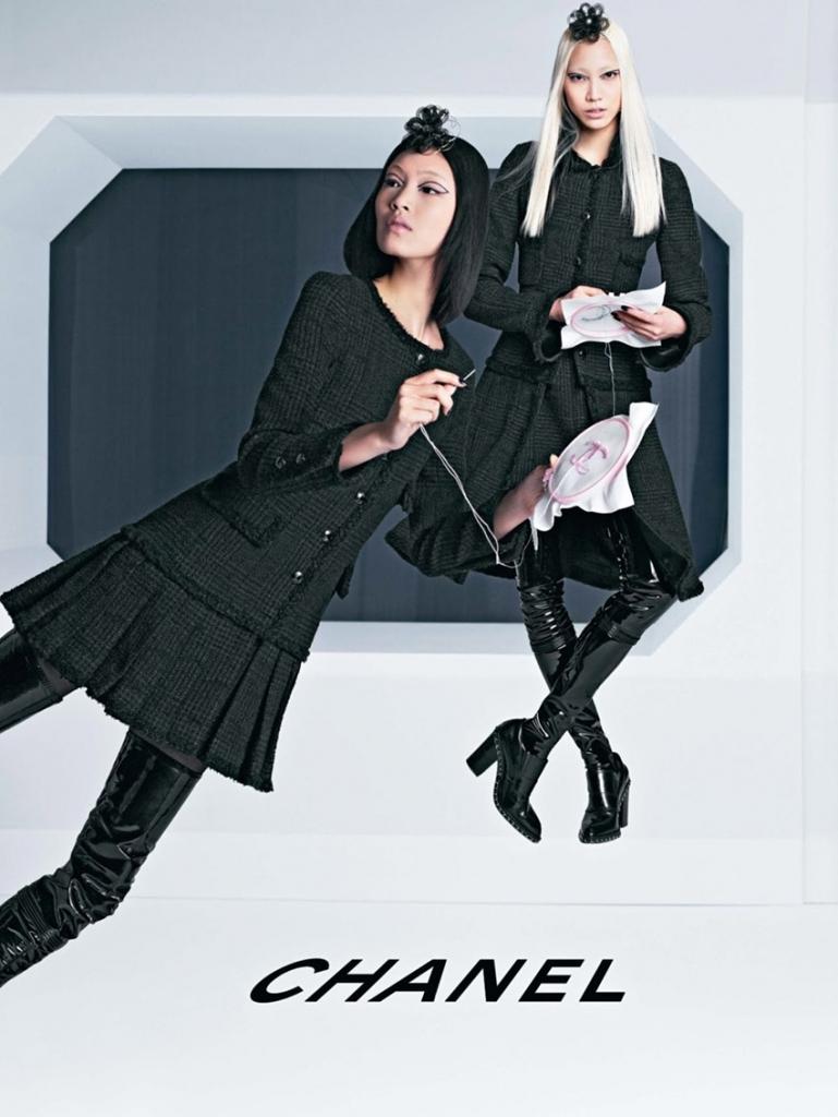 Ashleigh Good, Soo Joo & Chiharu Okunugi for Chanel Fall/Winter 2013/2014  Campaign by Karl Lagerfeld