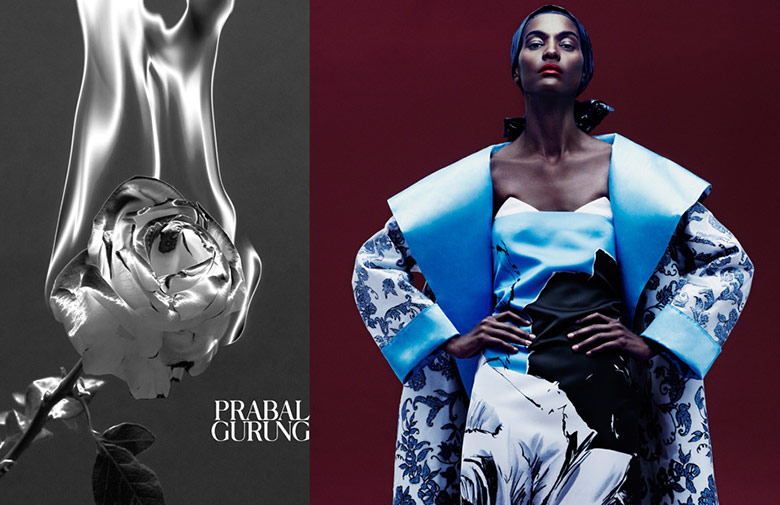 Liya Kebede for Prabal Gurung S S 2014 Campaign The Fashionography