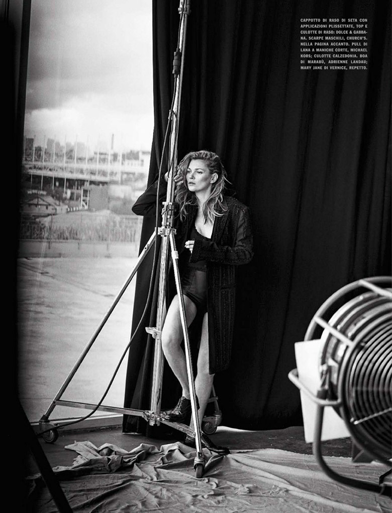 Photo Kate Moss by Peter Lindbergh for Vogue Italia January 2015
