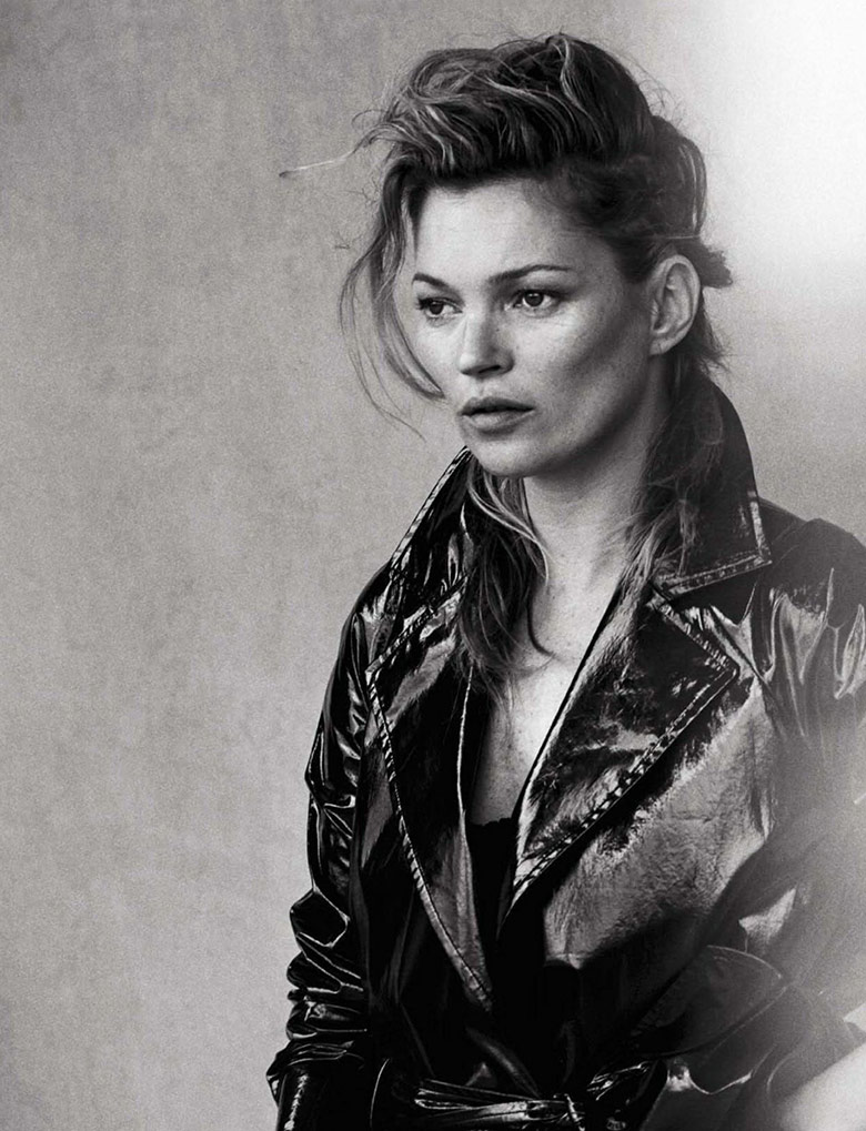 Photo Kate Moss by Peter Lindbergh for Vogue Italia January 2015