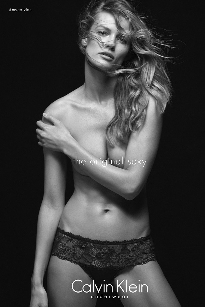 Edita Vilkeviciute in Calvin Klein Underwear ad.