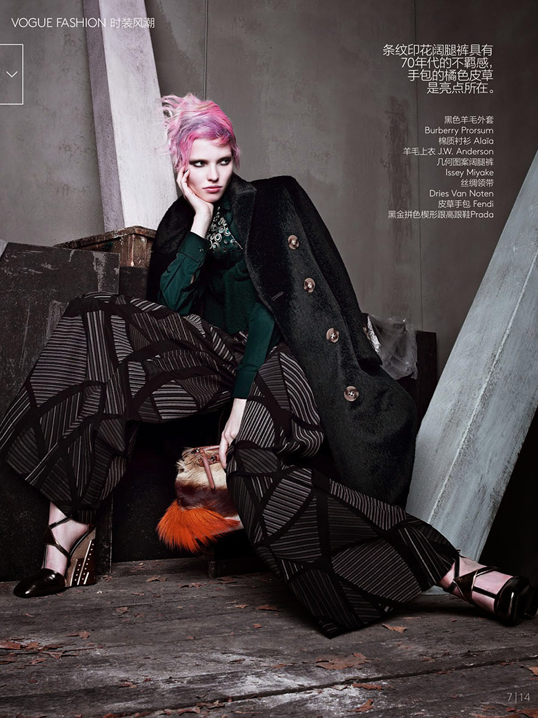 Sasha Luss & Irina Kravchenko for Vogue China October 2014 | The ...