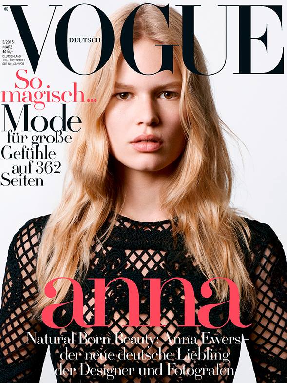 anna-ewers-daniel-jackson-vogue-germany-march-2015 | The Fashionography