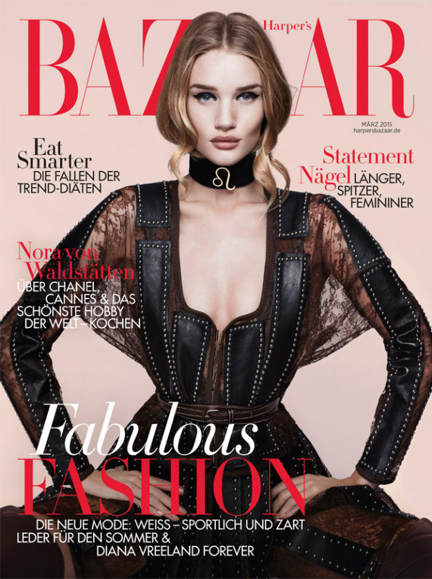 Rosie Huntington-Whiteley for Harper's Bazaar Germany March 2015 | The ...