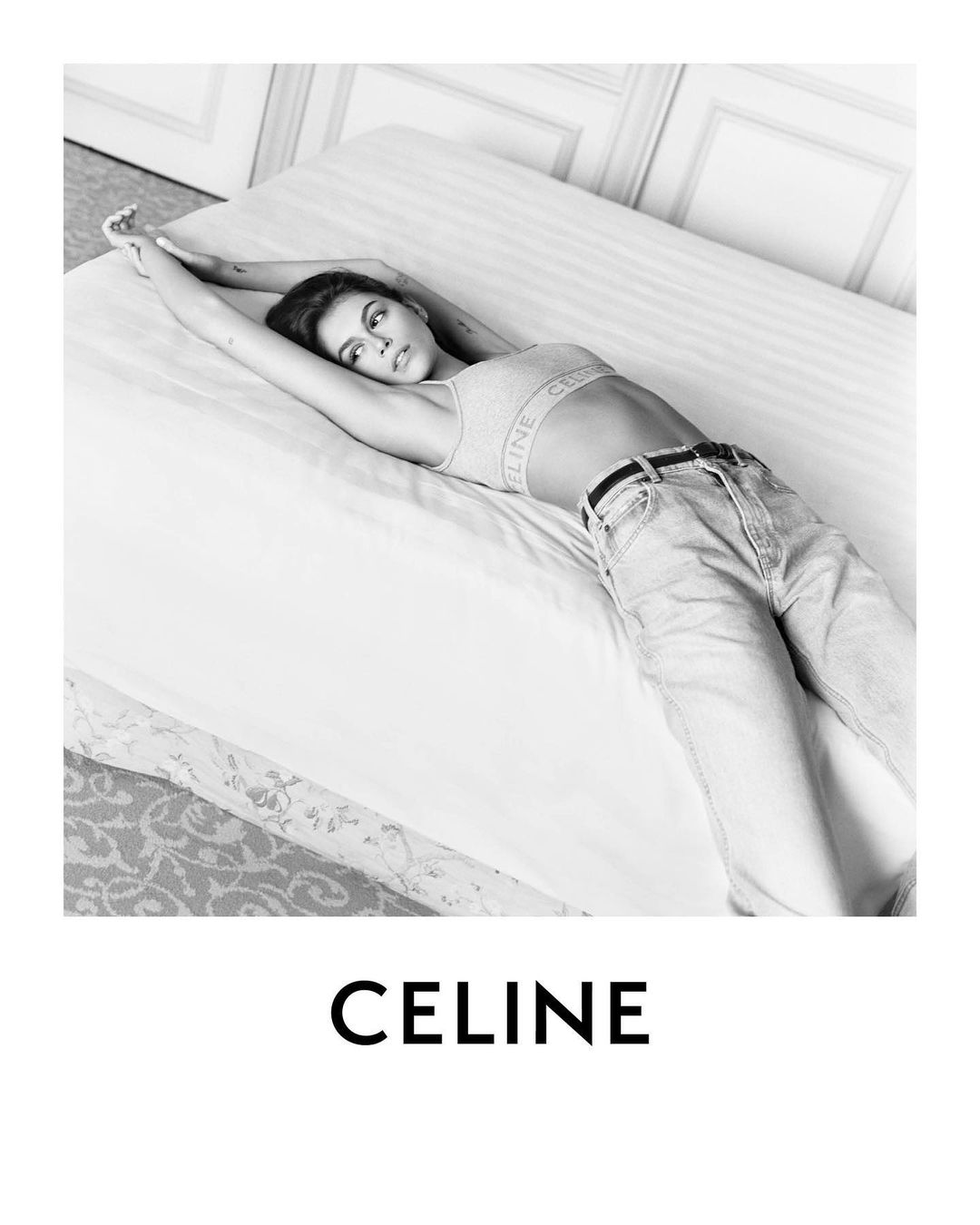 Kaia Gerber by Hedi Slimane for Celine S/S 2021