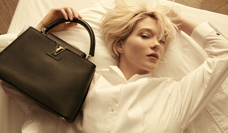 Léa Seydoux fronts Louis Vuitton's newest Capucines campaign