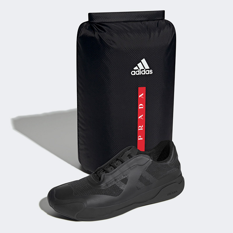 Prada x Adidas: A+P LUNA ROSSA 21 Sneakers and backpack Black 