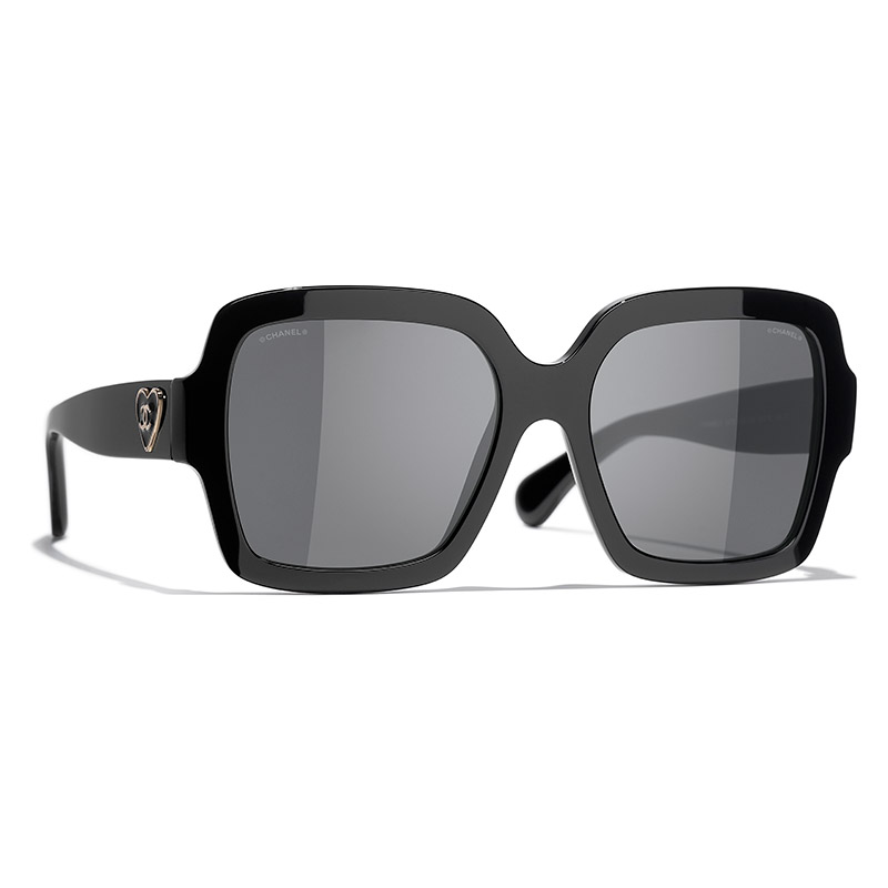 Chanel Classic Square Sunglasses With Charms in Gray