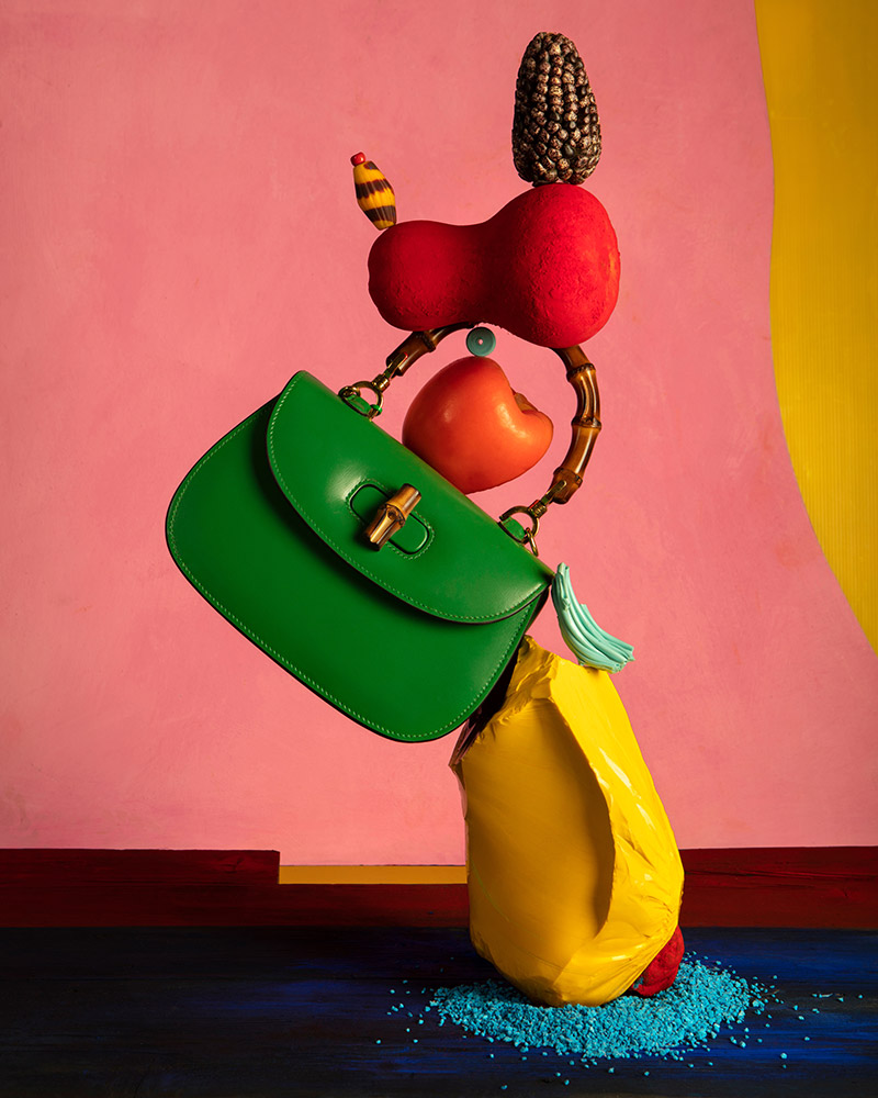 Bamboo Handle Tote Gucci Diana Is Reimagined with Neon Leather Belts