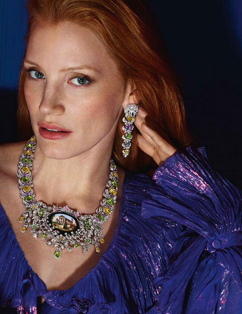 Jessica Chastain In Gucci Jewelry Collection Campaign