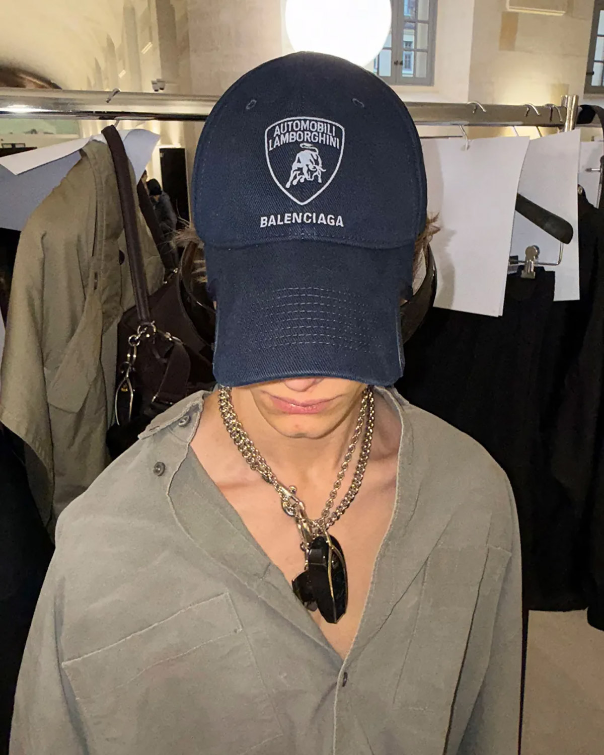 Balenciaga X Lamborghini Hat and Necklace