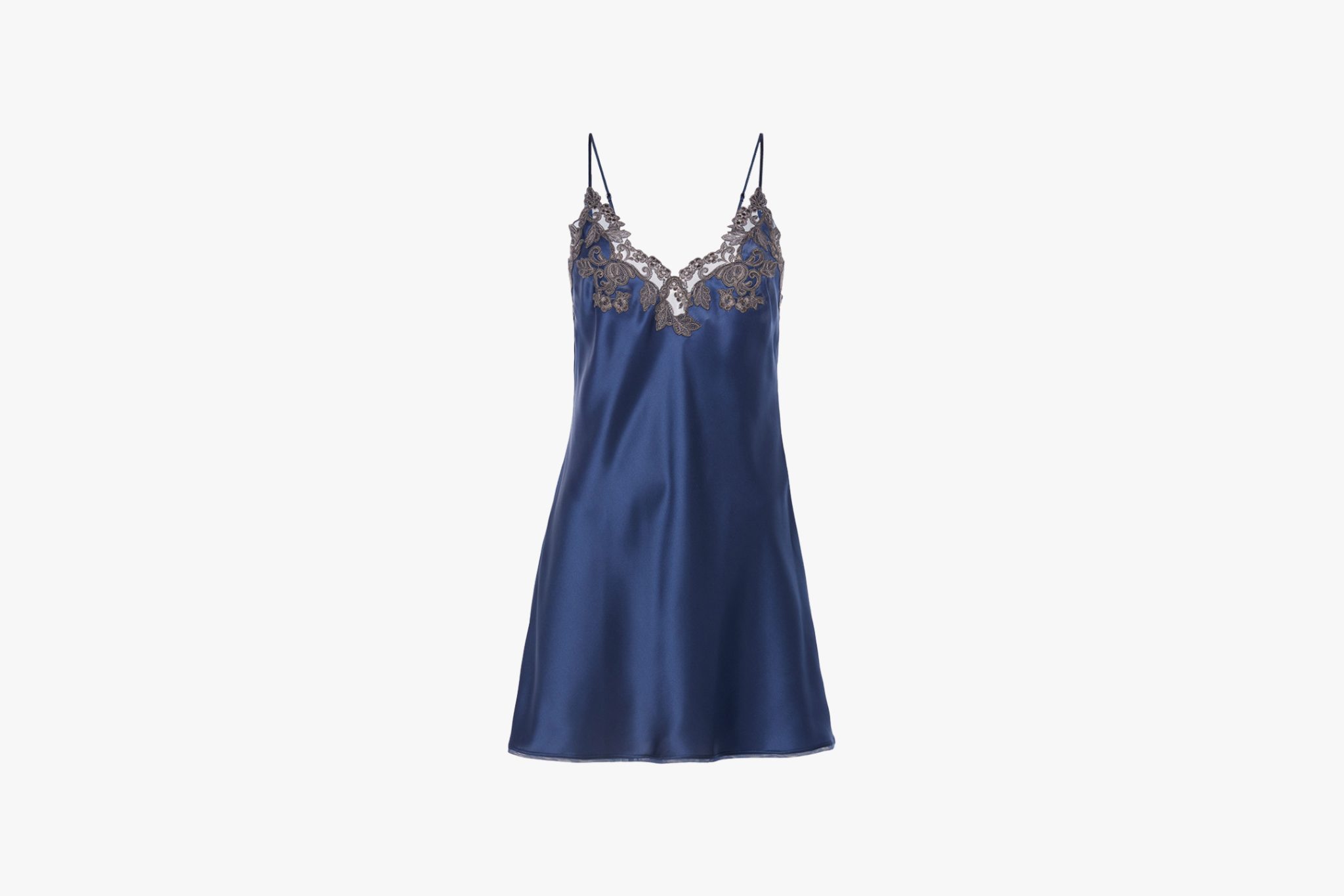 La Perla Blue Silk Slip Dress