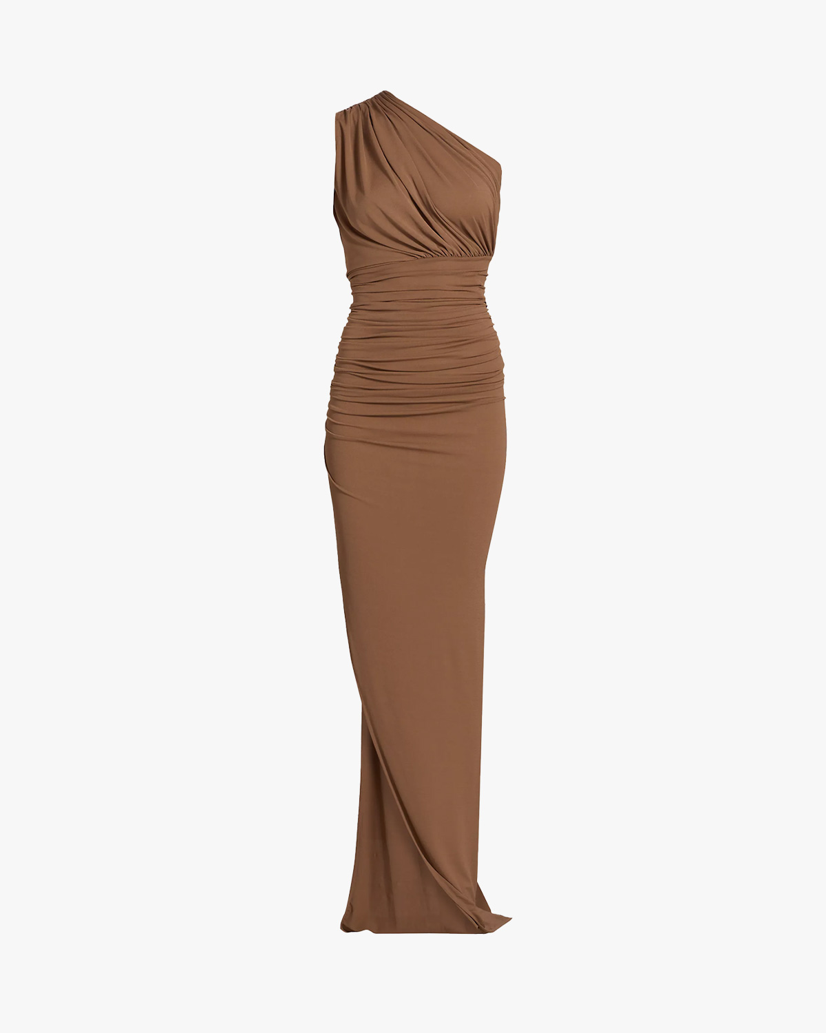 Rick Owens Abito Avra Ruched One-Shoulder Gown