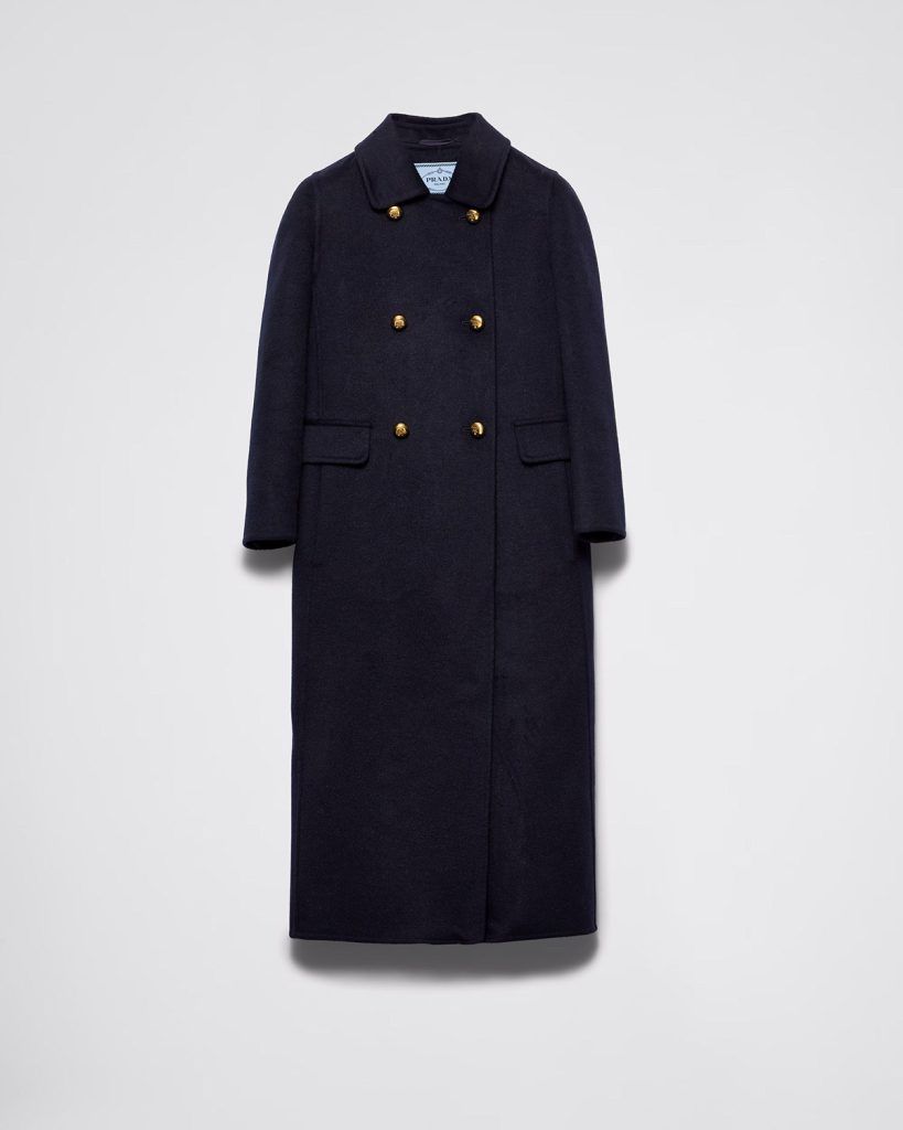 Prada Double-breasted cashgora coat