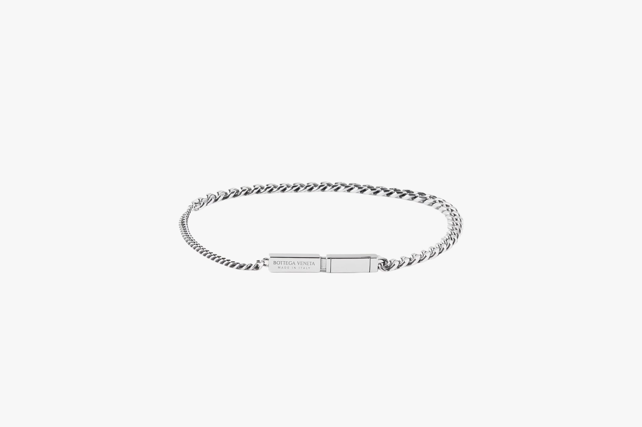 Bottega Veneta Silver ID Chain Bracelet