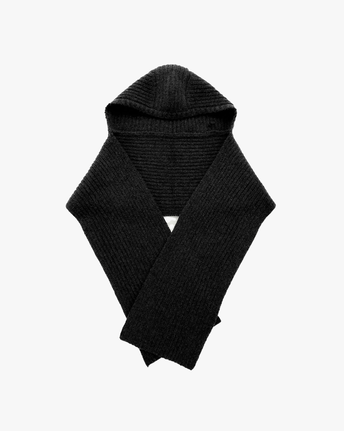 COS Hooded Ribbed Cashmere-Blend Scarf