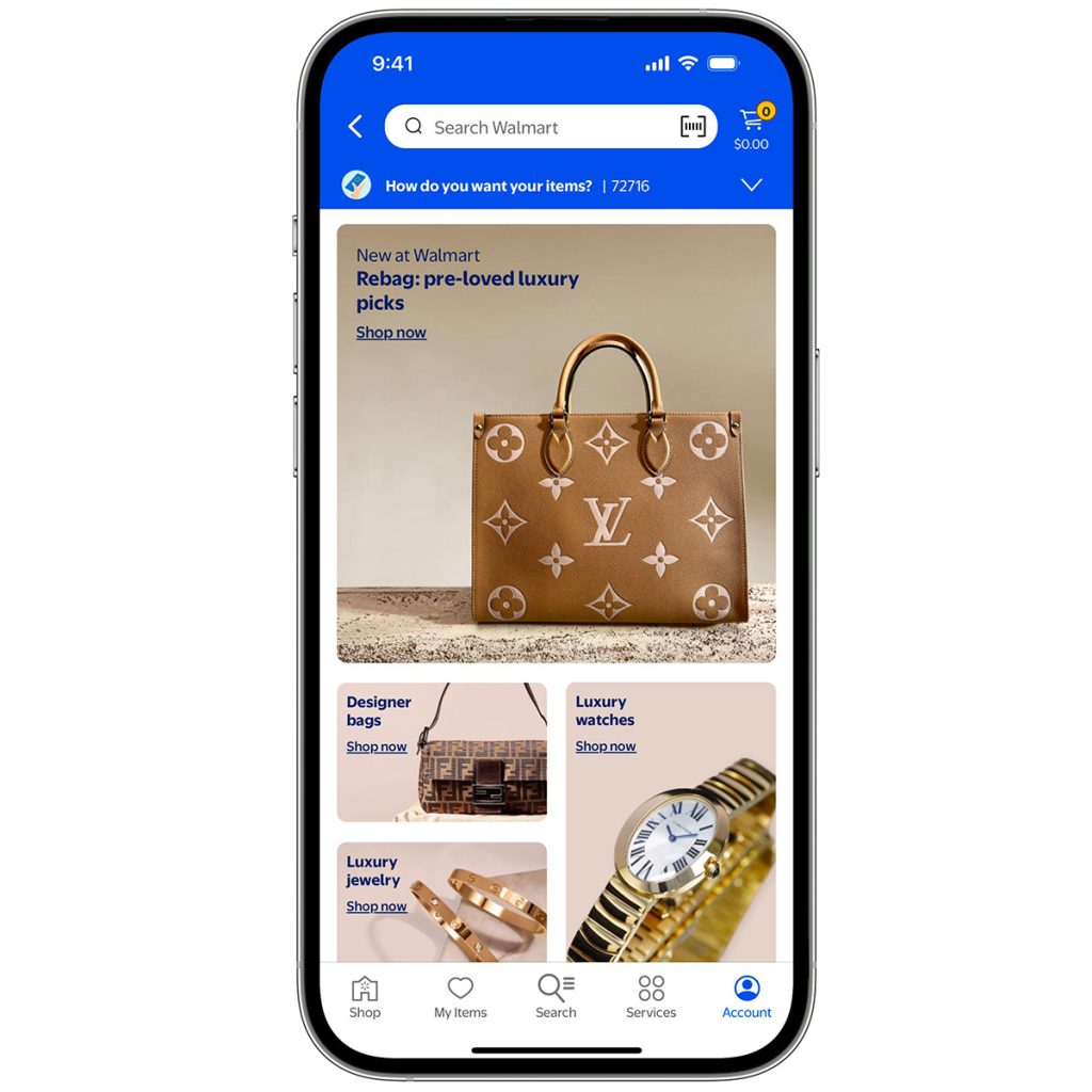 Walmart Rebag pre-owned used luxury