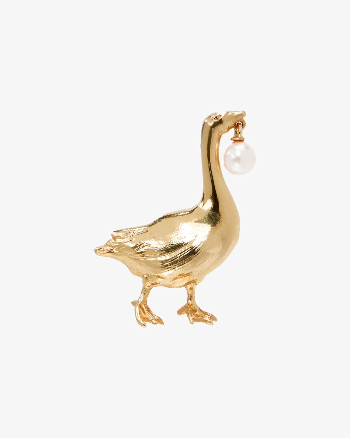 Moschino Gold Archive Goose Brooch