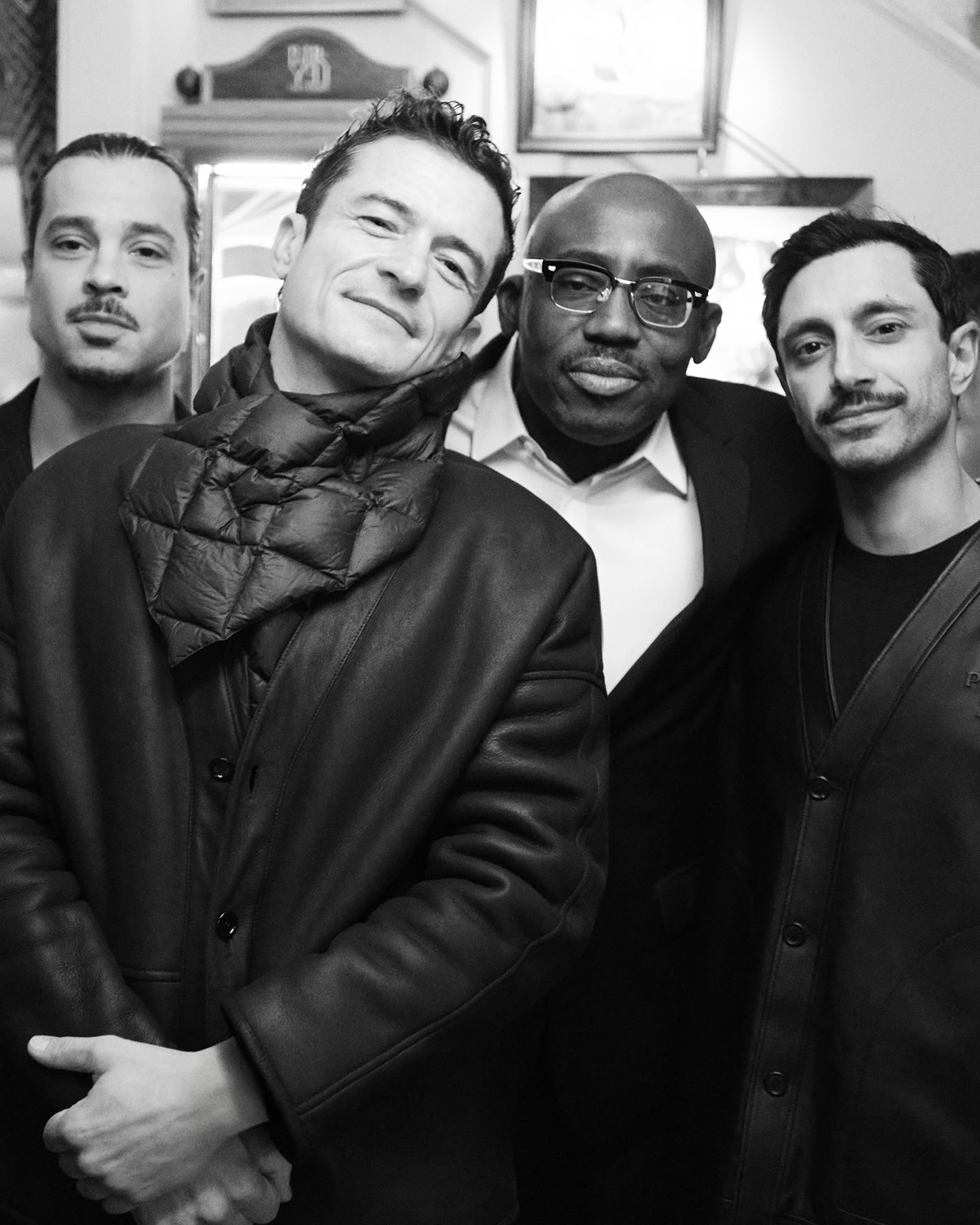 Orlando Bloom, Edward Enninful and Riz Ahmed