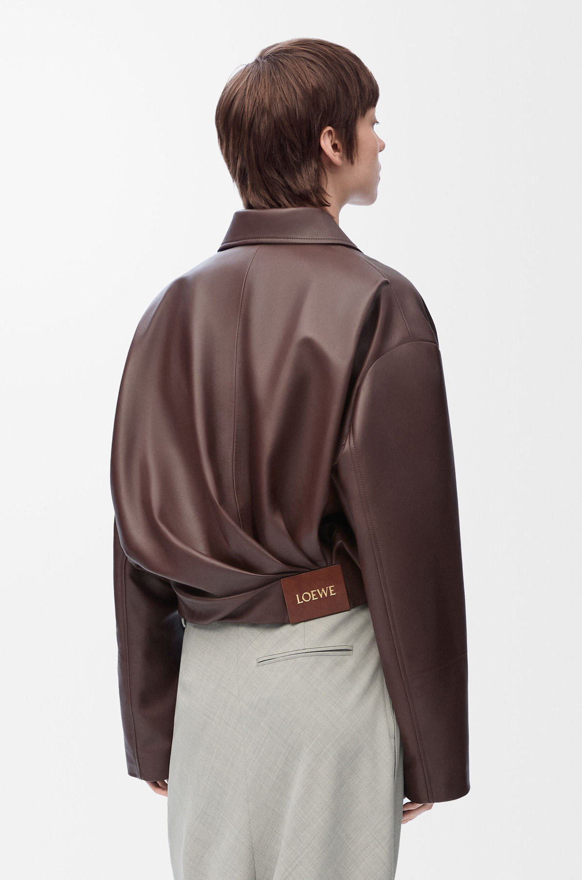 Loewe Draped Leather Jacket