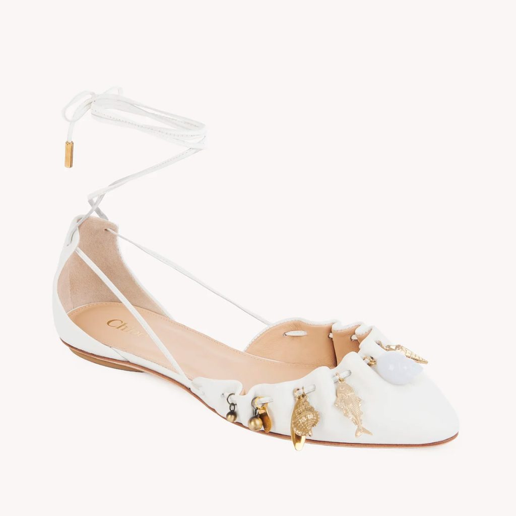 The Chloé Sea Treasures Ballerinas in white