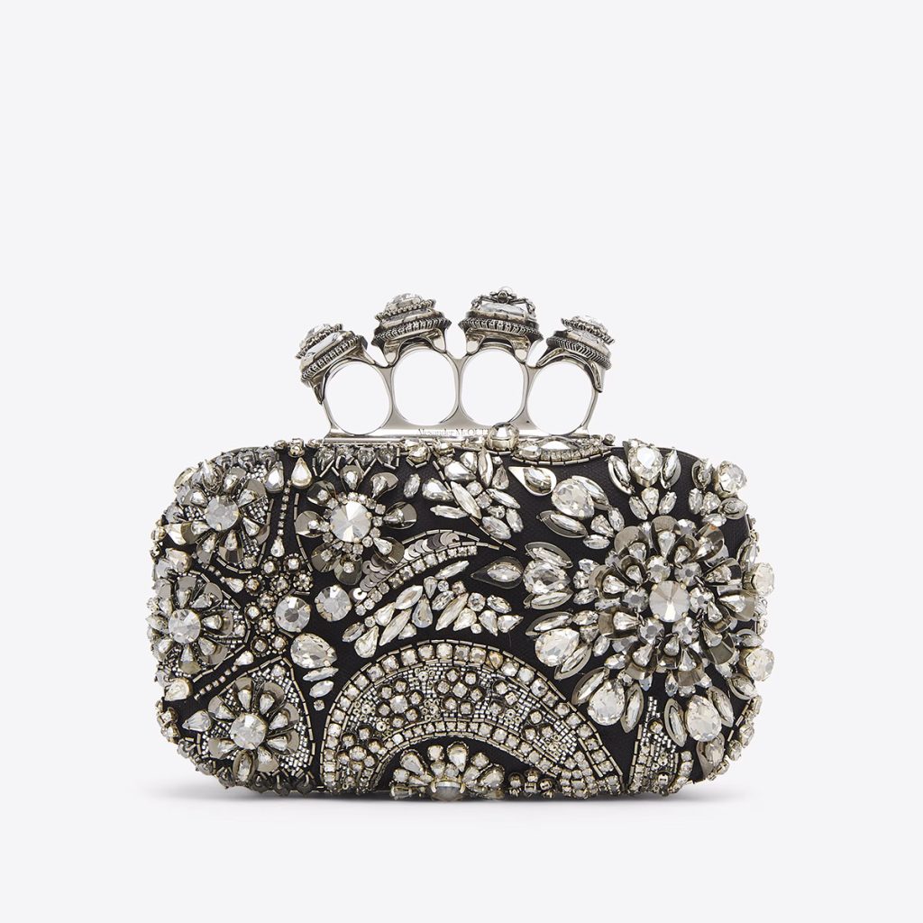 Alexander McQueen Spider Knuckle Clutch in Black