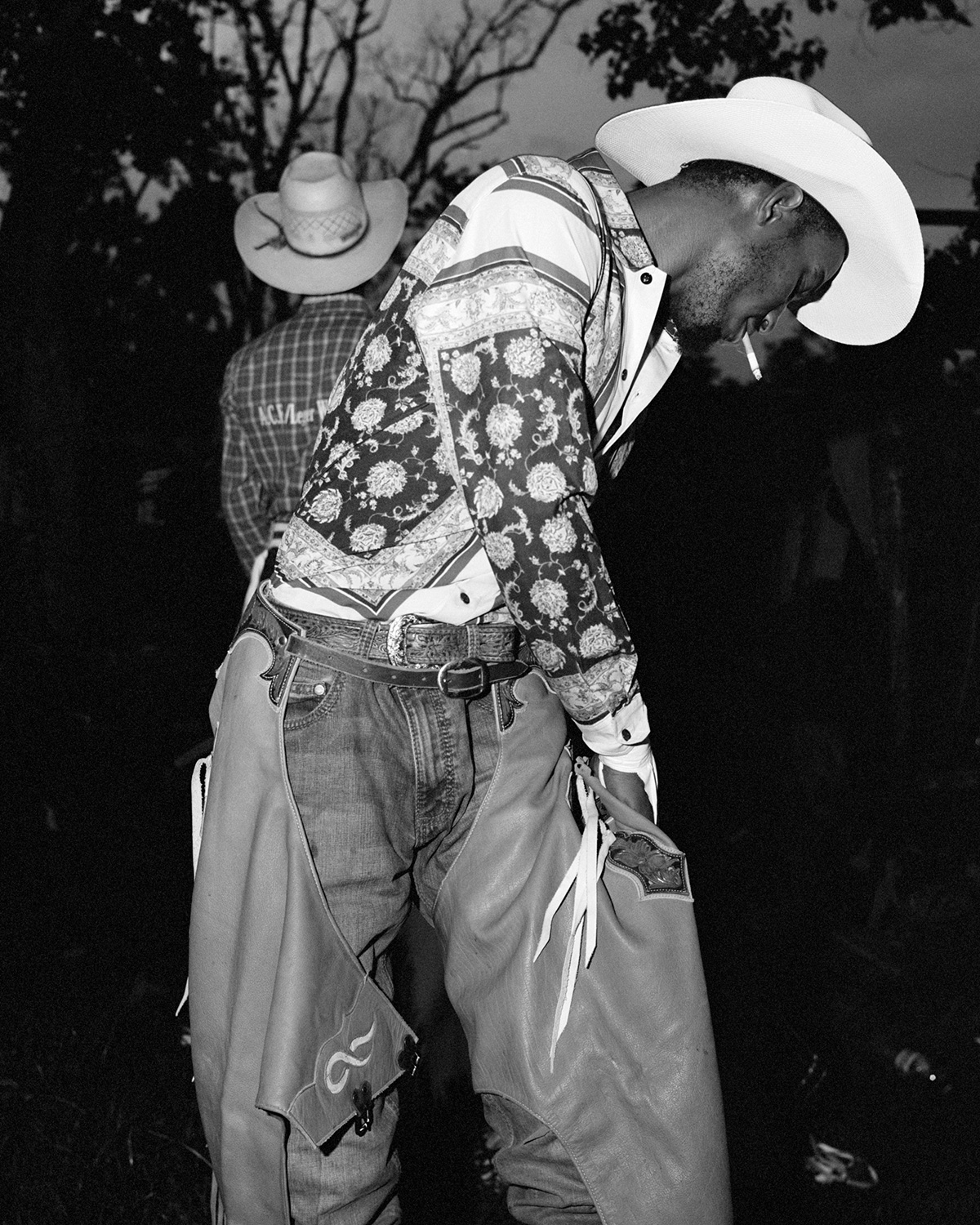 Smoking Cowboy Cheek, Texas, From the series "Hardtack", 2023 | Courtesy of Howard Greenberg Gallery