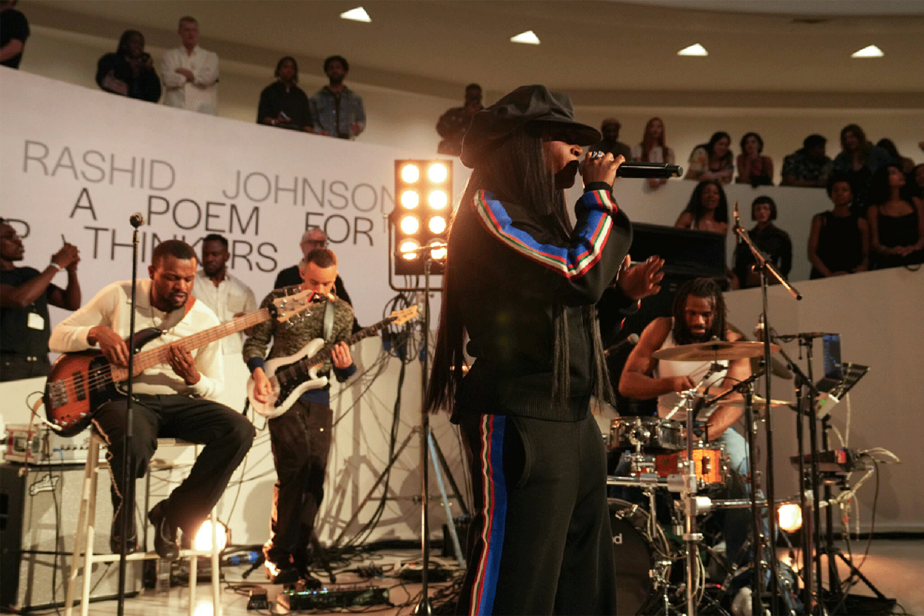 Amaarae performing at Wales Bonner's Togetherness at the Solomon R. Guggenheim Museum in New York | Courtesy of Wales Bonner