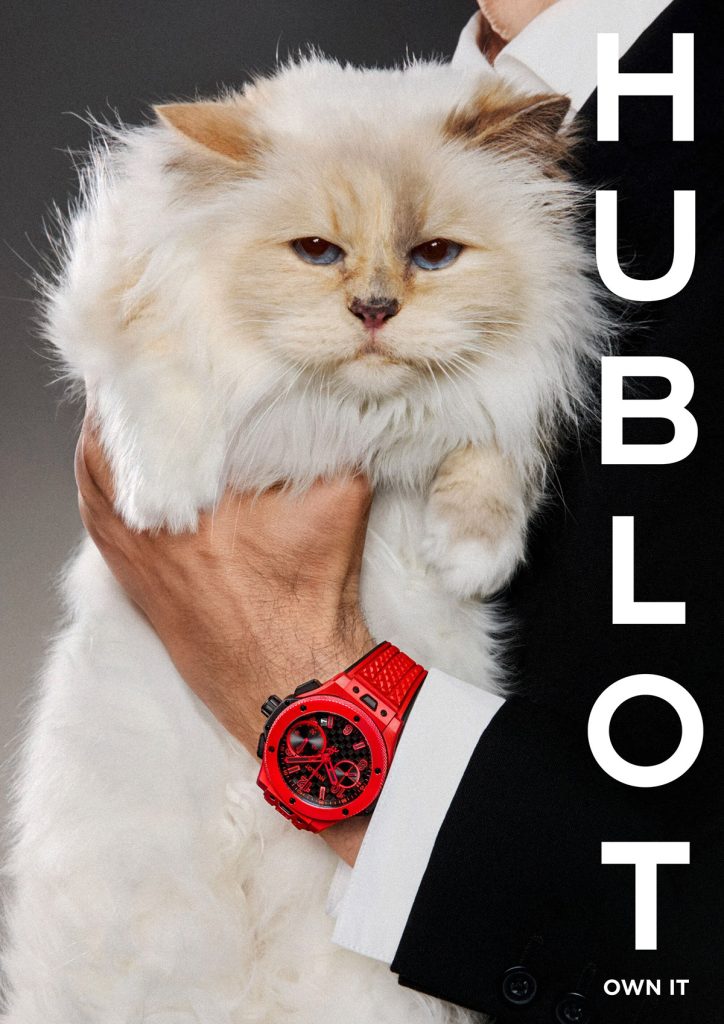 Karl Lagerfeld’s Cat Choupette for Hublot’s Campaign