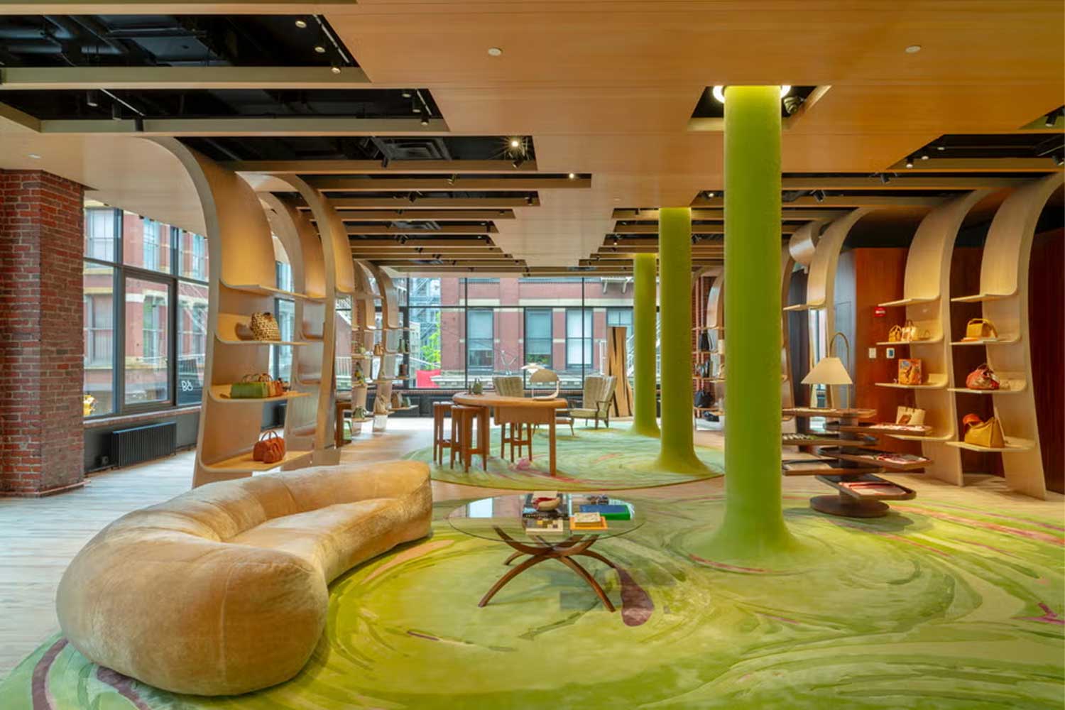 Longchamp’s SoHo Flagship Reborn in Neon and Steel