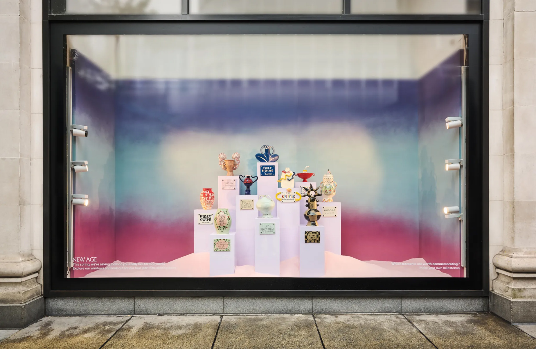 Selfridges’ “New Age” window display at Duke Street entrance | Source: Selfridges
