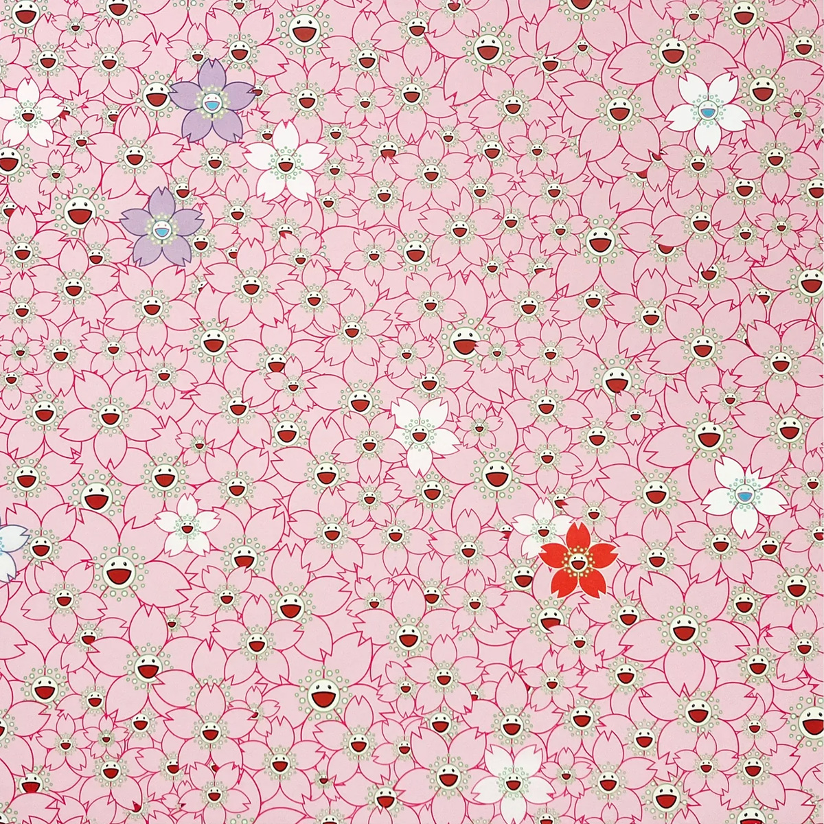 Takashi Murakami Sakura Silkscreen Print | Source: Cleveland Museum of Art