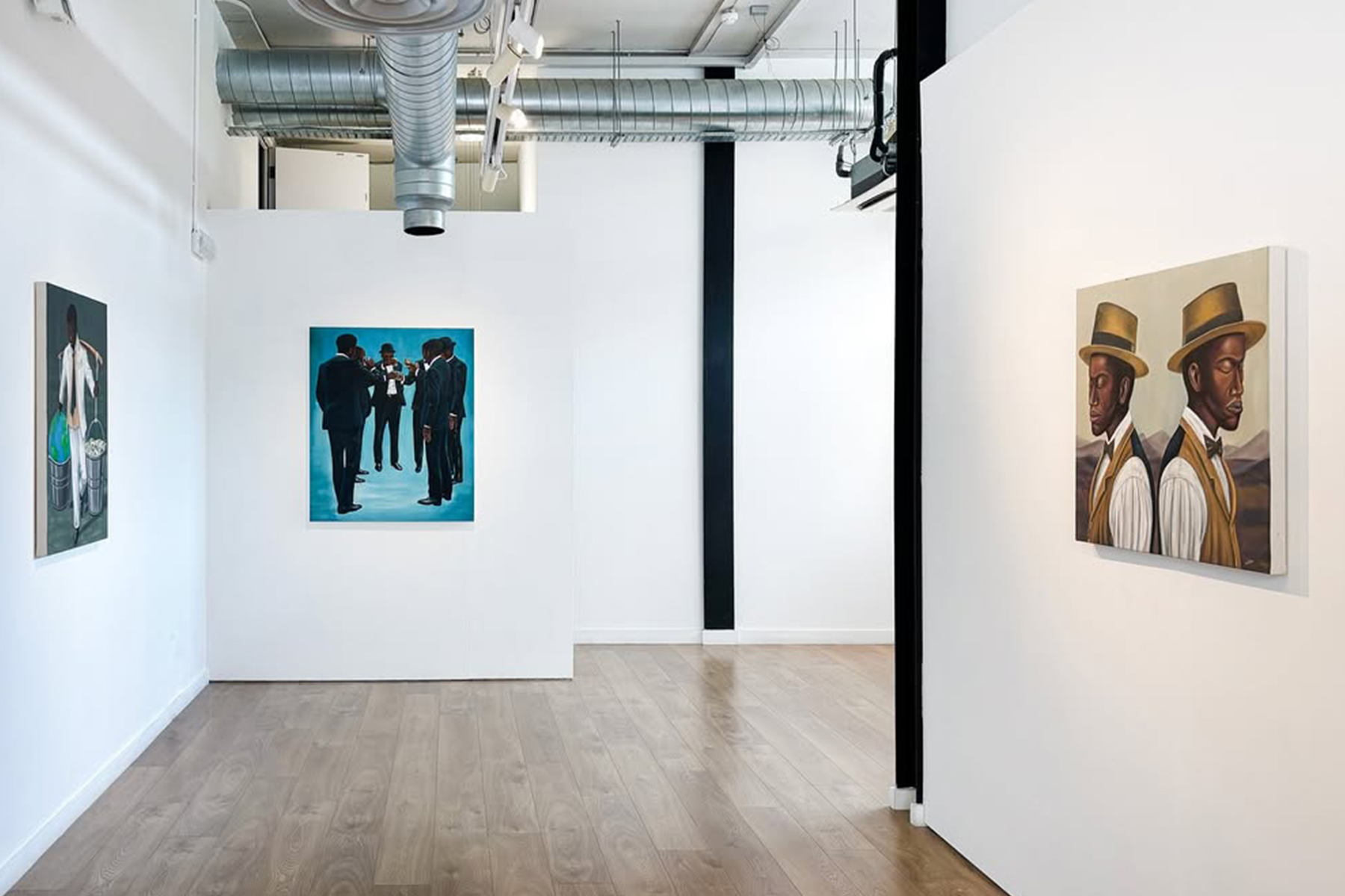 Artist Zumba Luzamba’s solo exhibition "Angalia Kwa Karibu (Look Close)" at Kristin Hjellegjerde Gallery | Source: Zemba Luzamba