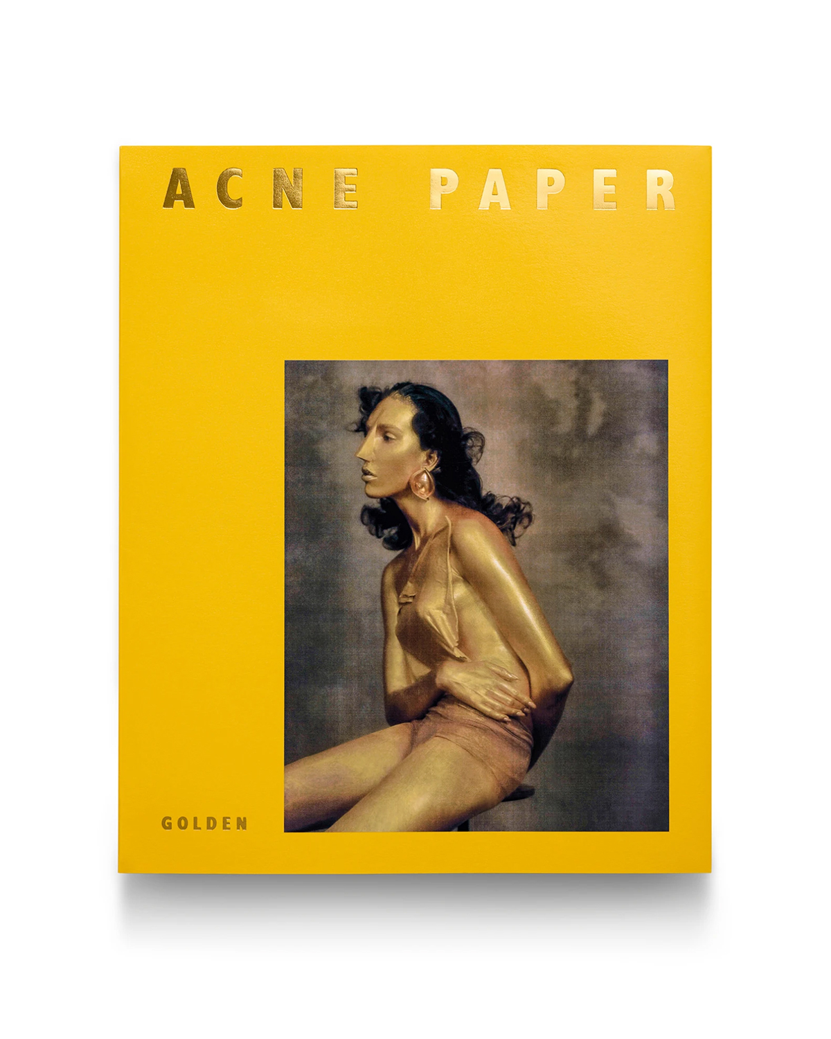 Acne Paper, Golden. Issue 20, S/S 2025 | Source: Acne Studios