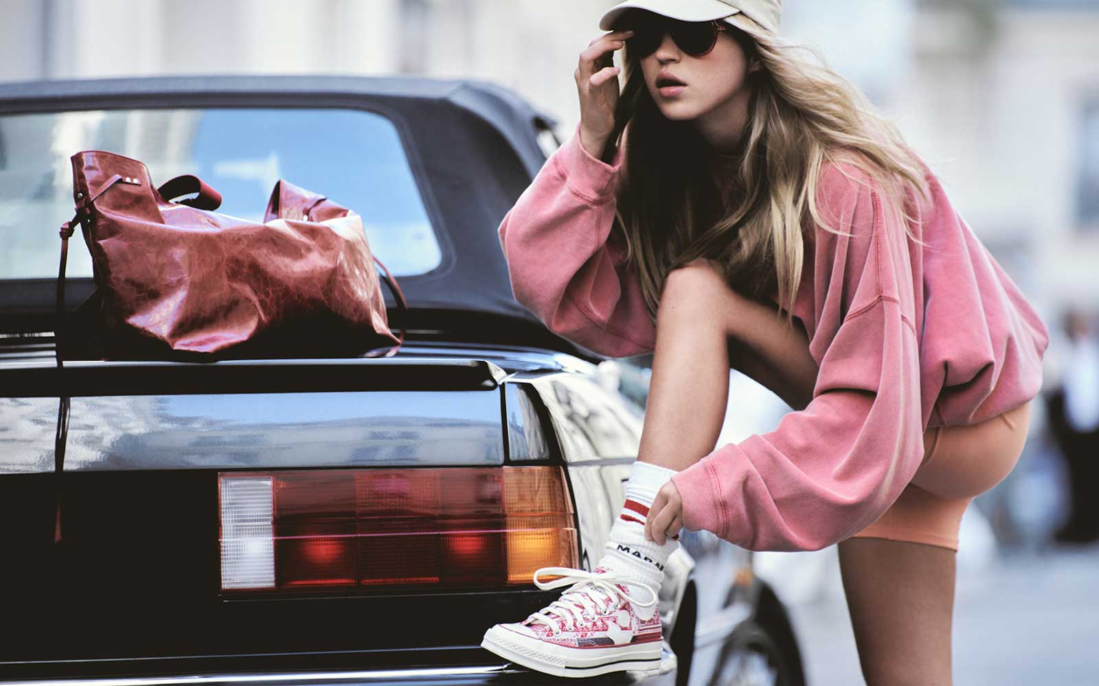 Lila Moss Takes Paris in Stride for Converse x Isabel Marant Collab