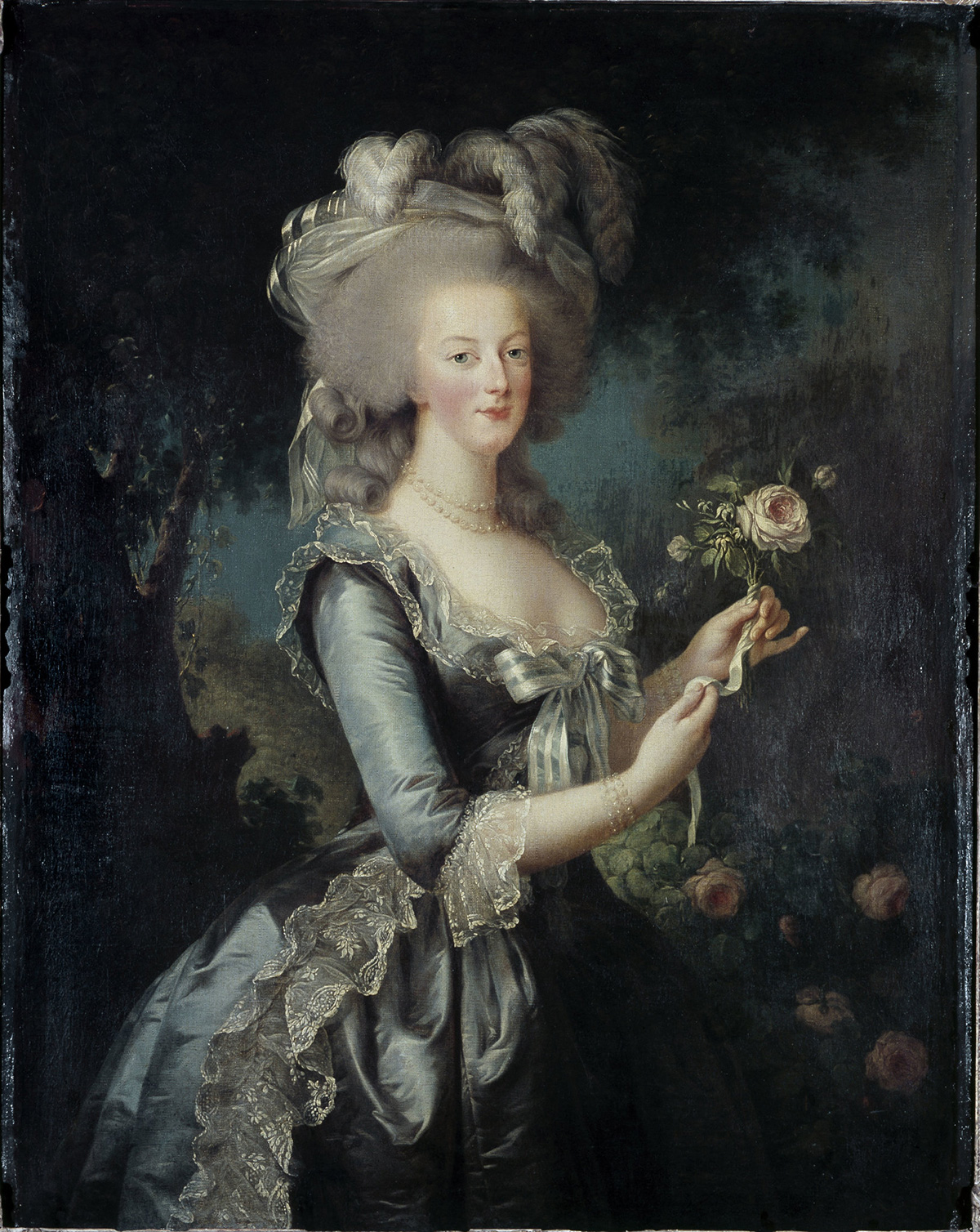 Marie Antoinette with a Rose by Elisabeth Louise Vigée Le Brun (1783) | Source: The Met