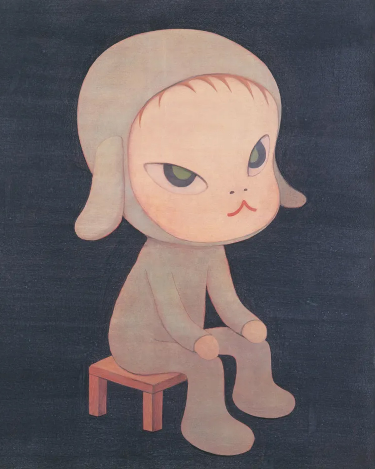 Sleepless Night (Sitting), 1997, by Yoshitomo Nara | Source: Hayward Gallery