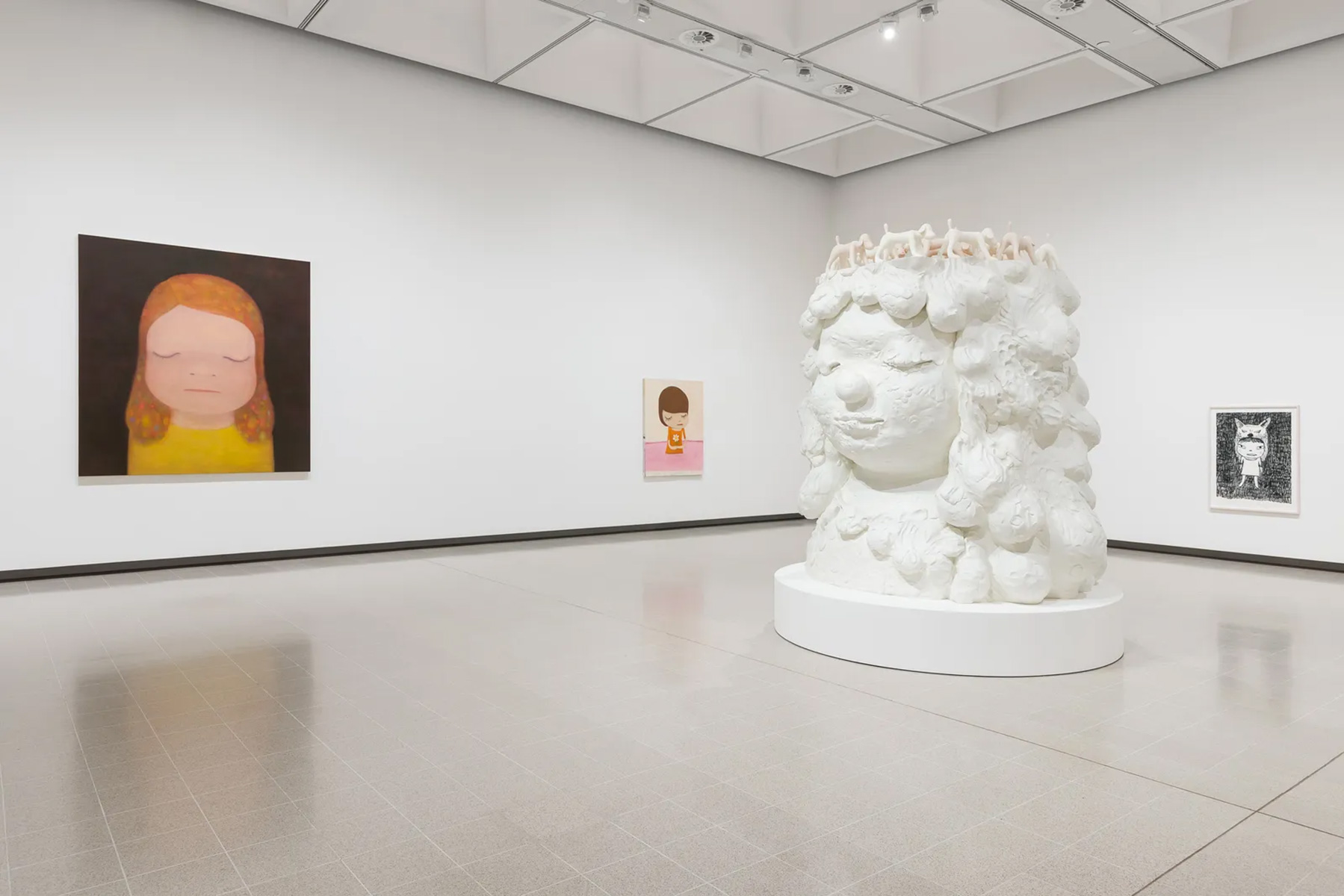 Installation view of ‘Yoshitomo Nara’ | Photo by Mark Blower | Source: Hayward Gallery